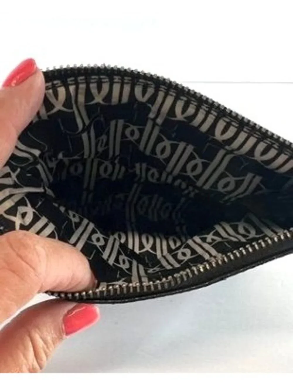 J LO clutch, wristlet, faux leather